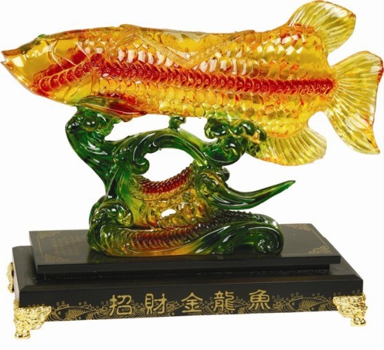 招財金龍魚樹脂工藝品 寓意年年有余，打造別致開業佳禮